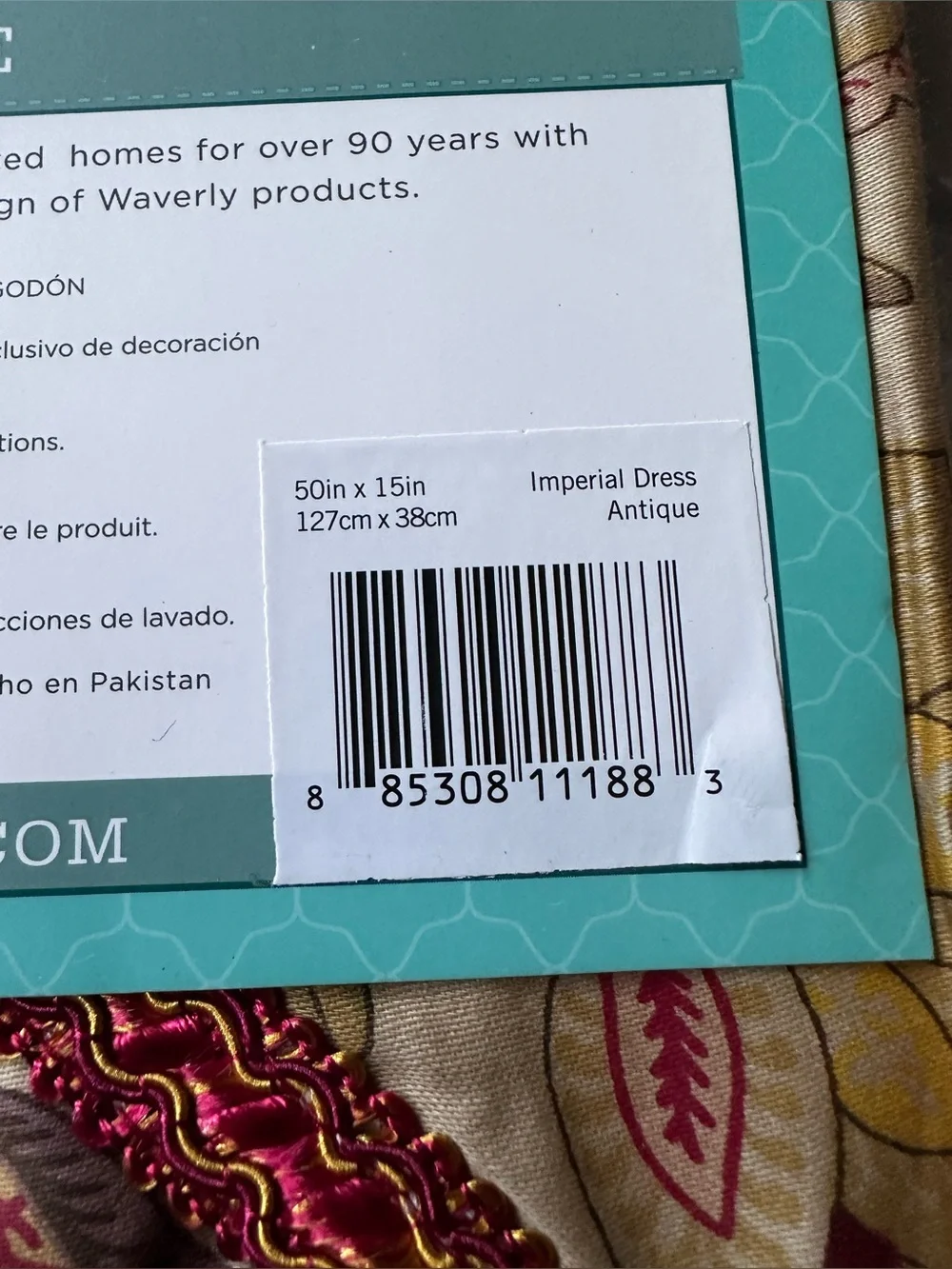 Waverly Imperial Dress Scalloped Valance Antique Floral NIP 50x15 (One)